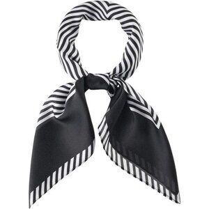Women Stripe Print Square Scarves Kerchief Neck Scarf Neckerchief Headband